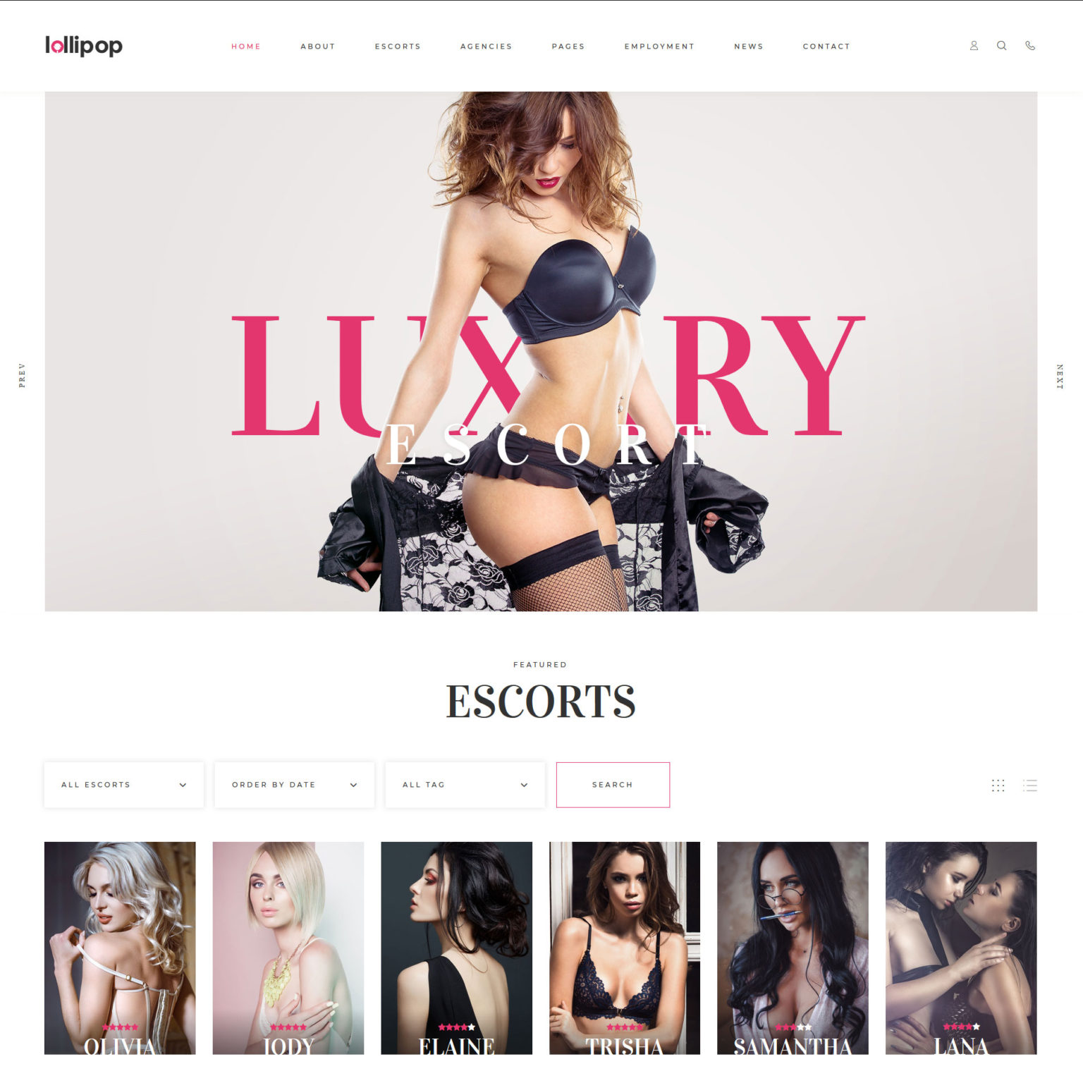 Escort Web Pages